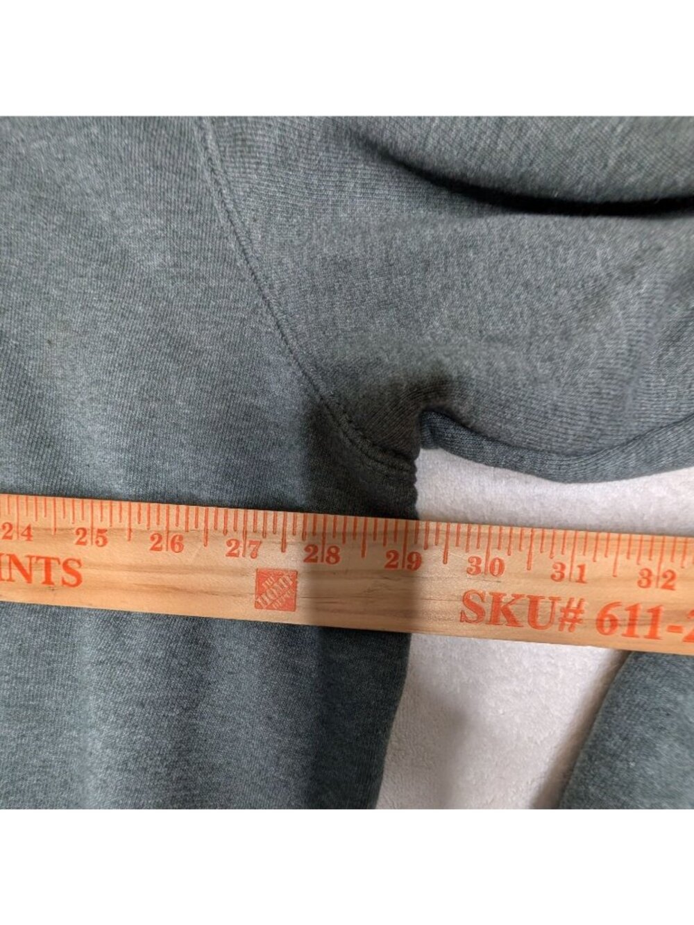Carhartt Mens Heather Gray Loose Fit Logo Hoodie 2XL With Sleeve Spellout - Picture 5 of 10